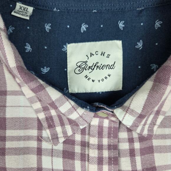 Jachs Girlfriend Shirt Womens Size XXL Long Sleeve Button Down with Pockets - Picture 9 of 14
